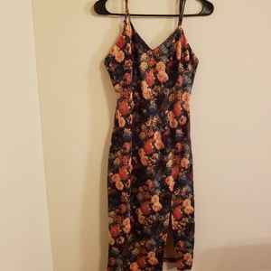 Midi Split Floral Bodycon Dress